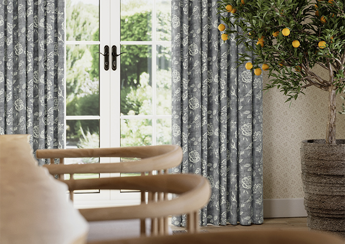Bird Garden, Charcoal - Made to Measure Curtains - Image 5